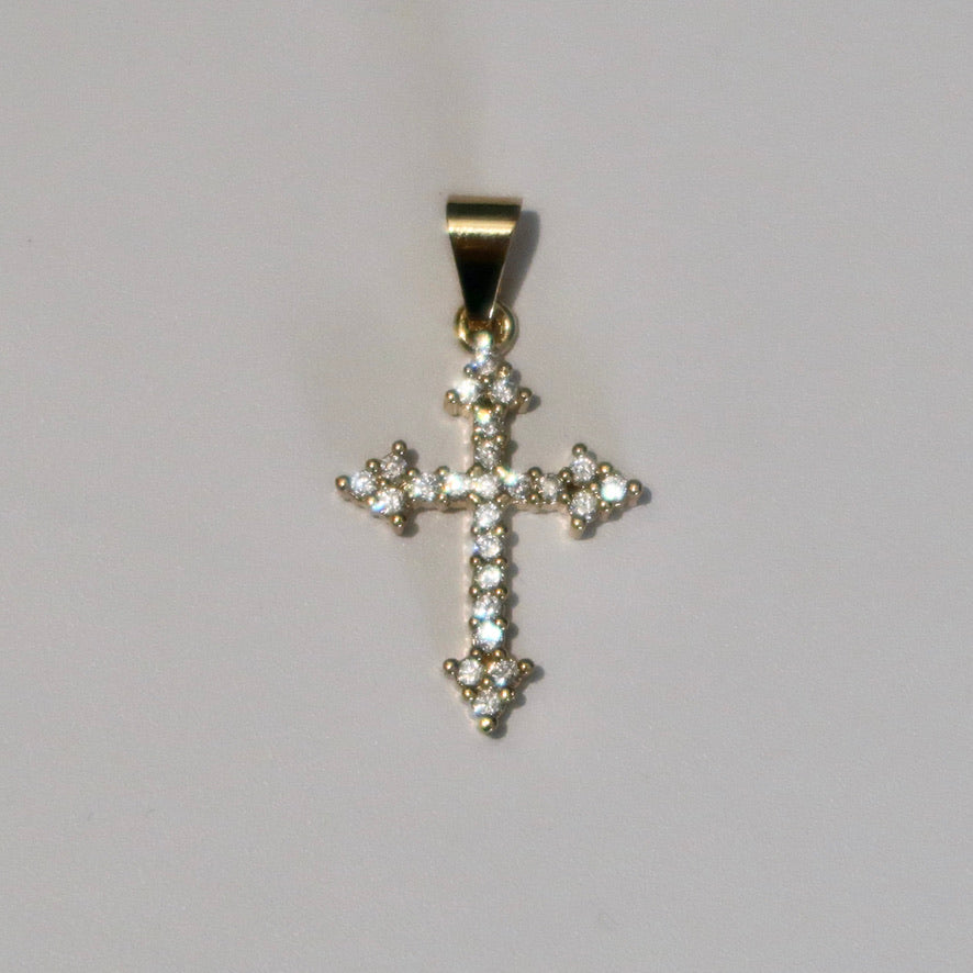 FLEUR DE LIS CROSS CHARM