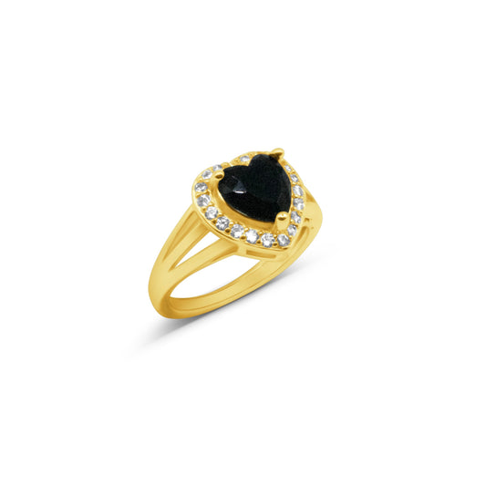 black heart ring